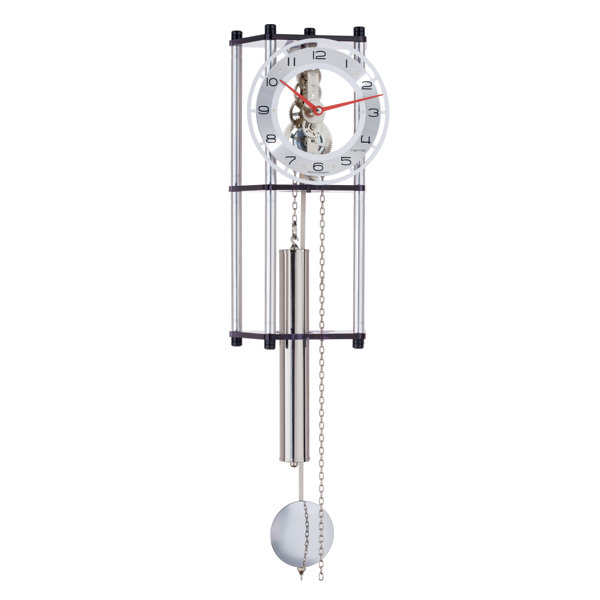 RugAddiction Modern Pendulum Wall Clock With A Chain Driven 8 Day